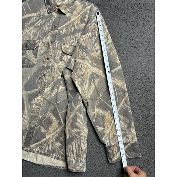 Vintage Mossy Oak Button Up Shirt Men's 3XL XXXL Hunting AOP Camo - Picture 10 of 13